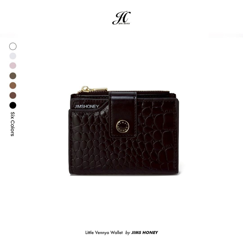 JIMSHONEY Dompet Wanita LITTLE VENNYA WALLET Dompet Uang Kartu Koin Kulit PU