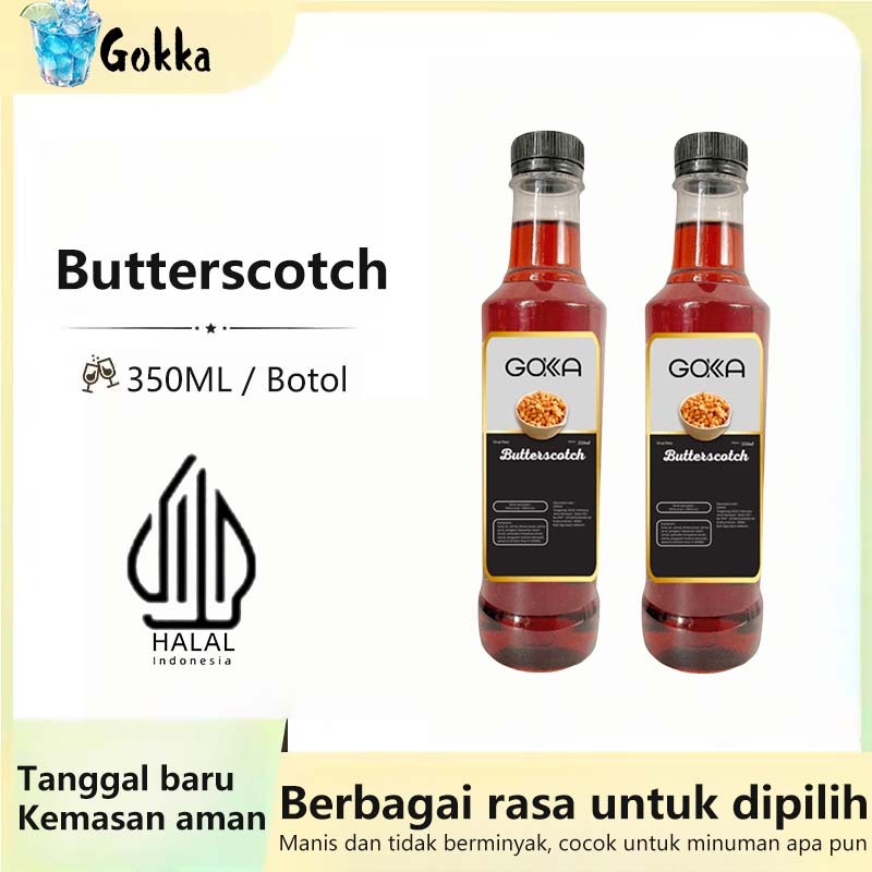 

GOKKA Sirup Minuman Rasa Butterscotch 350ml Syrup / Sirup Butterscotch Sertifikasi Halal