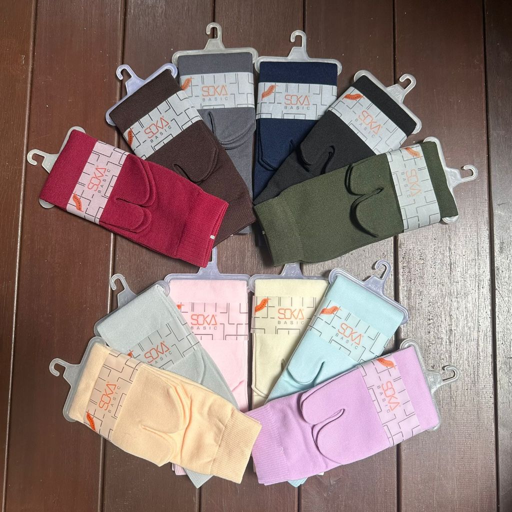 Grosir 12 pasang 1 lusin Kaos Kaki Muslim Wanita Merk Soka