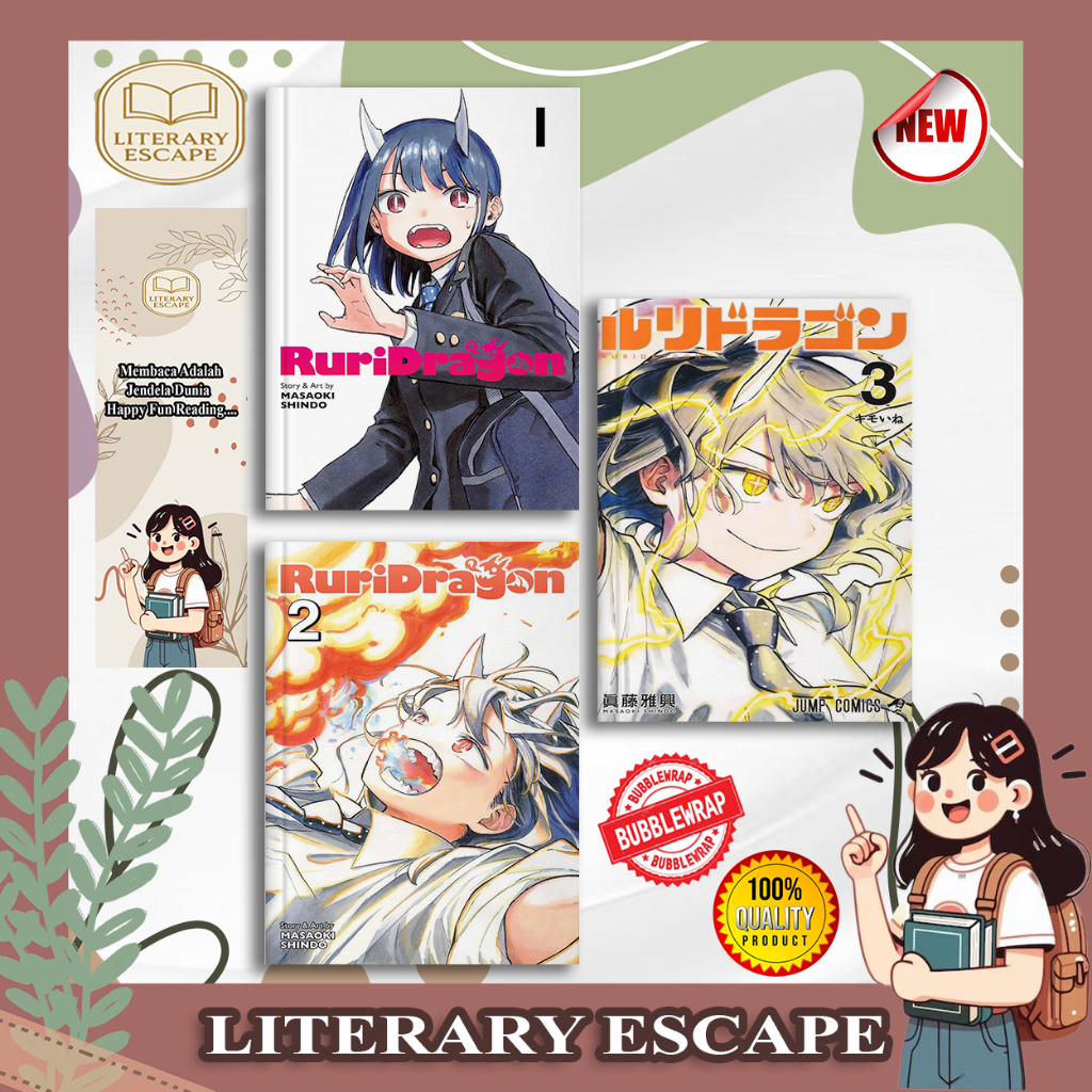 RuriDragon Manga, by Masaoki Shindo (3 Book Series)