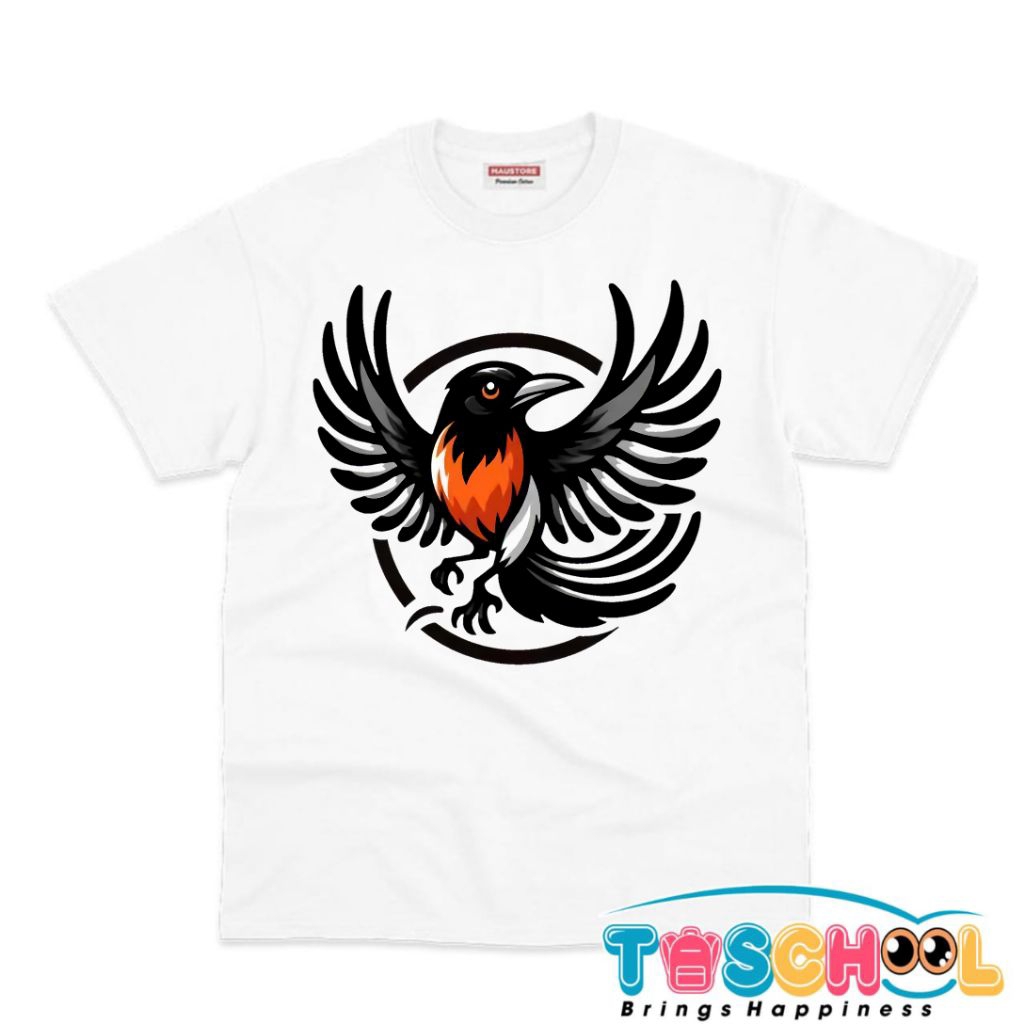 BAJU ANAK KAOS ANAK MOTIF BURUNG MURAI