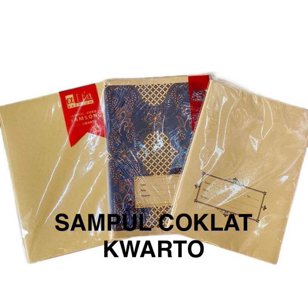 

1 PAK ISI 20 SAMPUL COKLAT BUKU TULIS KWARTO MOTIF INDEX POLOS BATIK