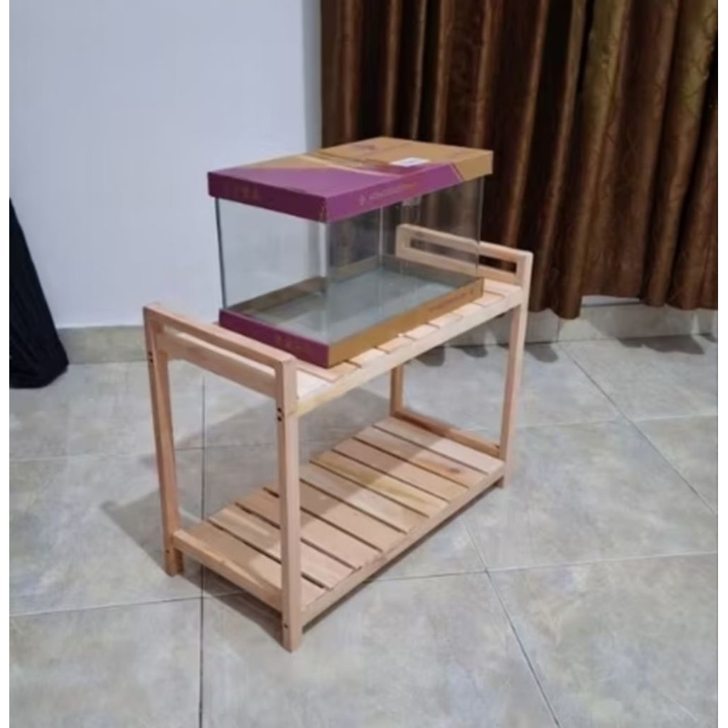 Rak Aquarium 85x40 Rak Serbaguna Kayu