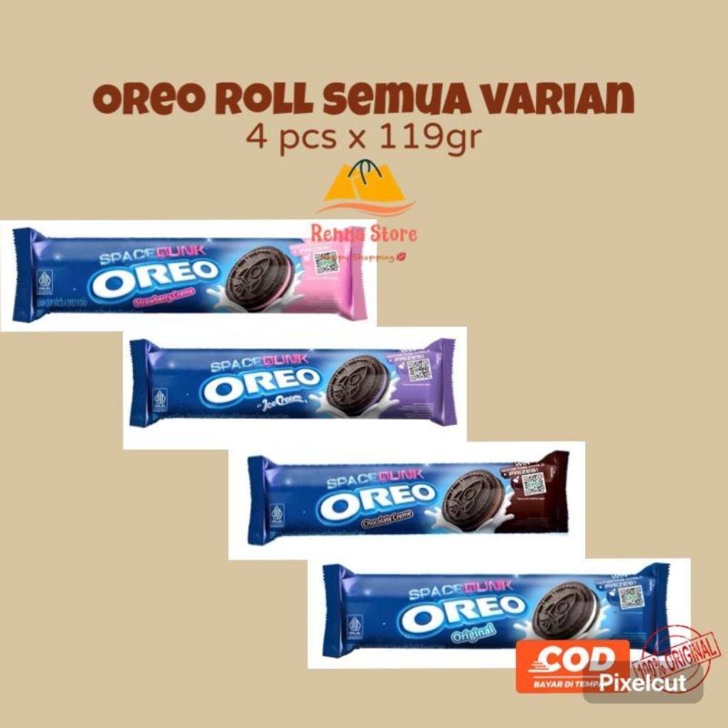 

Oreo Roll 119gr (4pcs) Chocolate Cream Original Strawberry