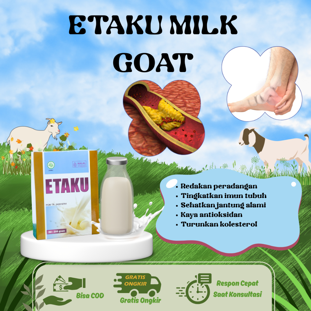 

ETAKU Susu Kambing asli untuk kesehatan tulang, Tingkatkan imun tubuh Pembersih Paru-Paru Kotor Perokok Pneumonia Bronkitis TBC Batuk Berdarah Asma Sesak Napas