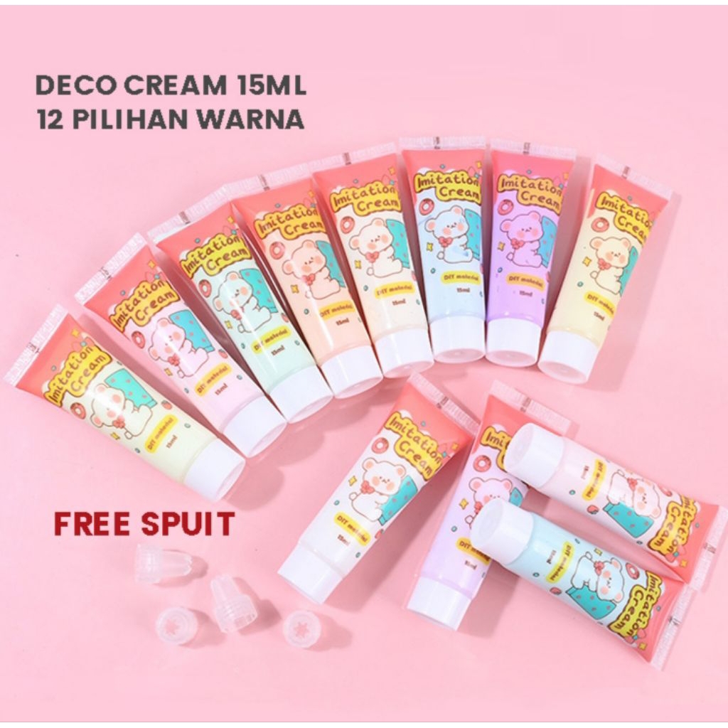

SNR Lem Deco Cream DIY Mini size 15ml Resin Clay Gratis Spuit