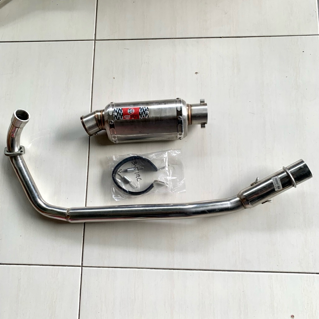 Knalpot Racing Set Home Racing HR Suzuki Raider1 / Satria FU 150