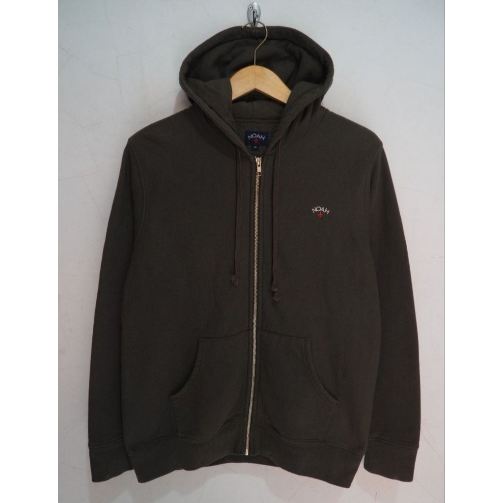 Zip Hoodie Noah NYC Logo Core Olive