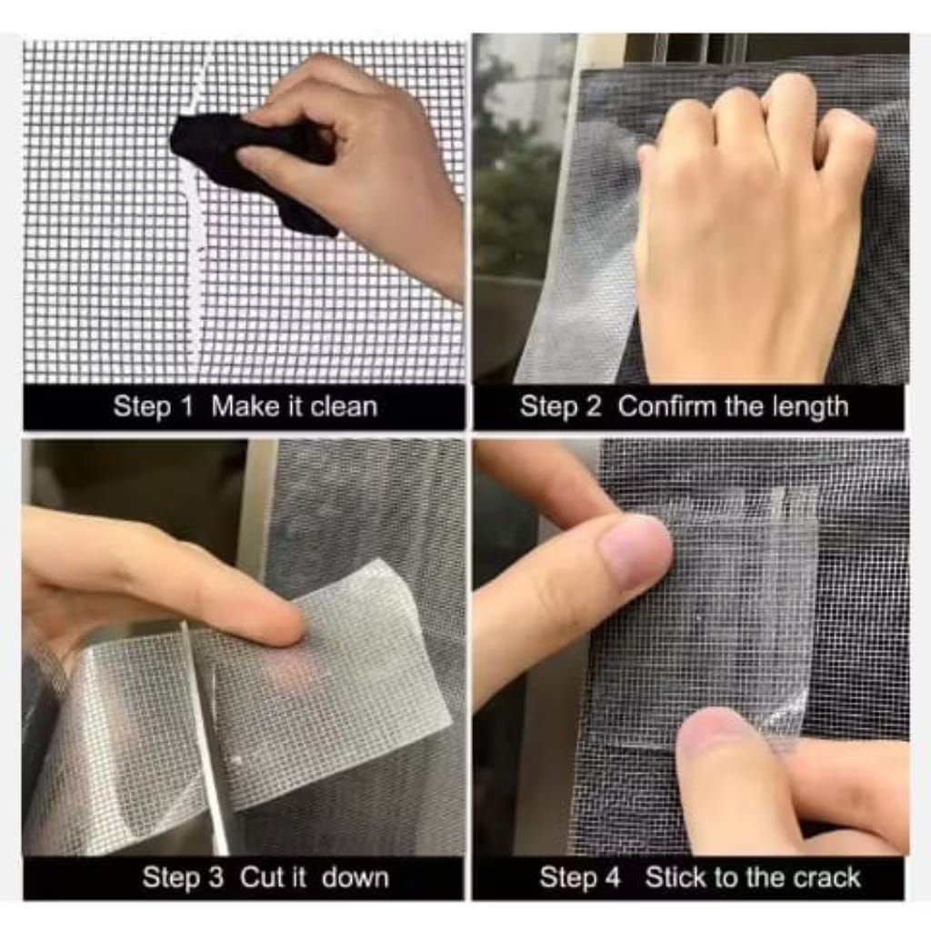 LEM KAWAT NYAMUK LAKBAN 2METER JARING ANTI NYAMUK Repair Isolasi Penambal Kawat Nyamuk Lakban Kawat 