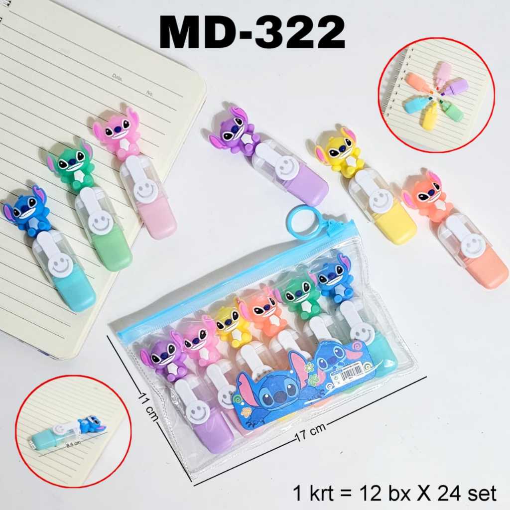 

Highlighter Pen Set 6+Topper/Fluorescent Pen/Stabilo/Penanda Berwarna