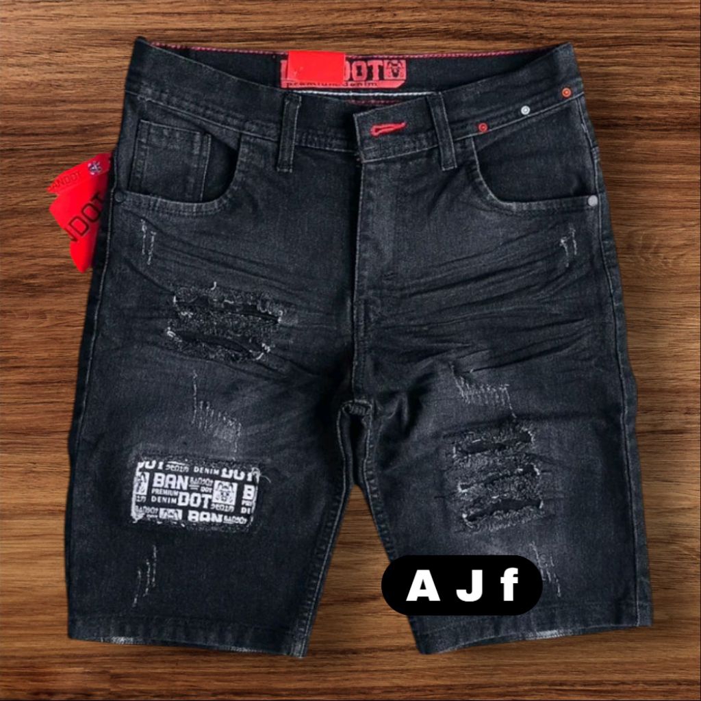 CELANA PENDEK PRIA CELANA HITAM PENDEK SOBEK