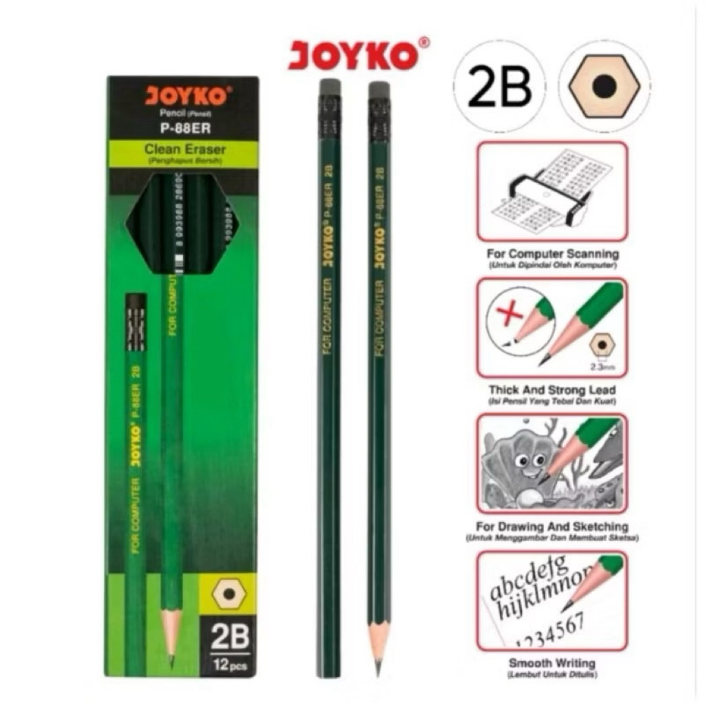 

RhafS - Pensil 2 B Joyko P-88ER