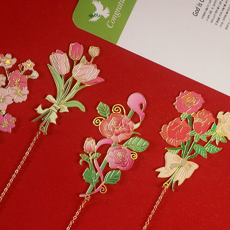 

SPECIALVORYU Pembatas Buku Logam Bunga Ikat / Bookmark metal / Penanda Buku – Elegan & Artistik