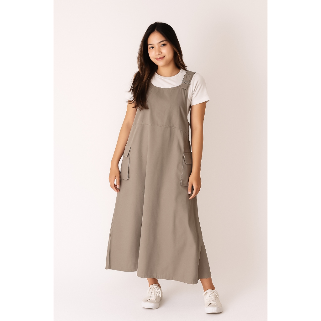 Mistiten - Overall Rok Cargo Panjang Jumpsuit Misti10