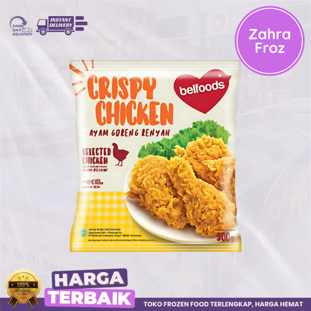 

BELFOODS AYAM GORENG CRISPY CHICKEN 500 GR
