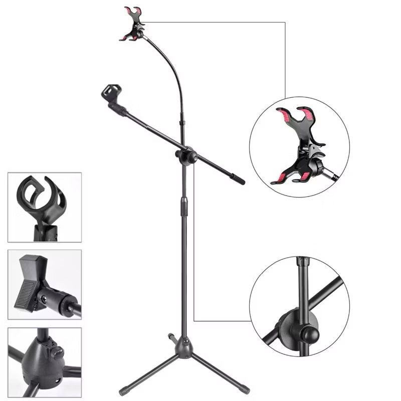 ORIGINAL STAND MIC LANTAI PRO MICROPHONE STANDS MT-155 STAND MIKROFON PANJANG