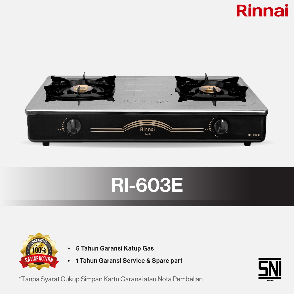 Rinnai Kompor Gas RI602E / Kompor Gas 2 Tungku Rinnai