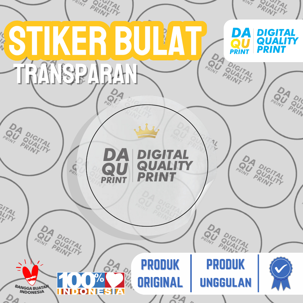 

Stiker Bulat Transparan Custom – Label Cup Minuman Vinyl Tahan Air