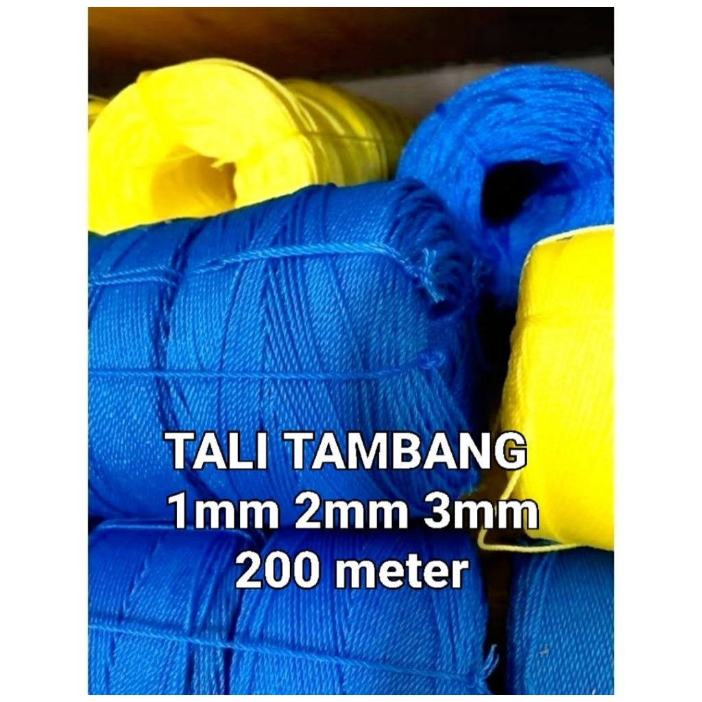 tali tambang otopus tebal 1mm 2mm 3mm panjang 200 meter tali jemuran tali tampar