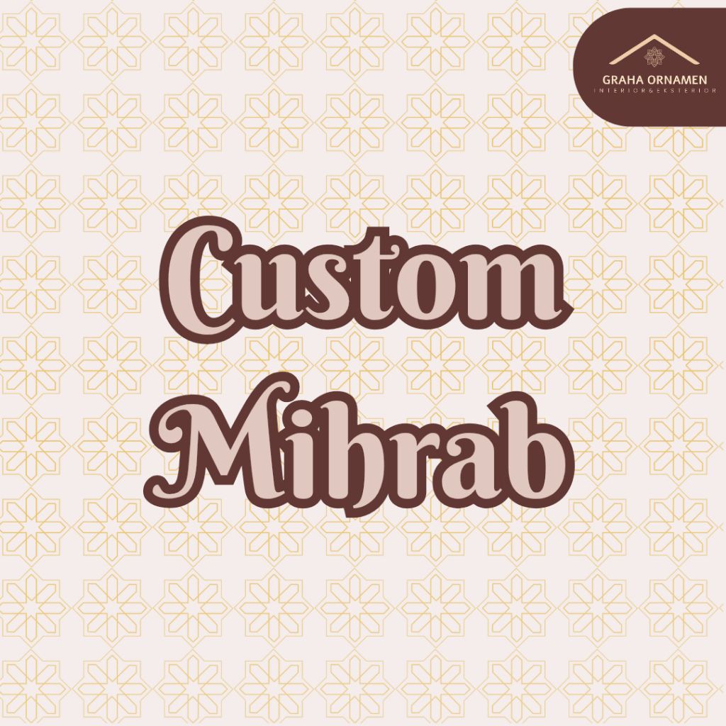 Hiasan Dinding Custom Mihrab Rumah Mushola Masjid Imaman Bahan PVC Board Modern Elegan Estetik