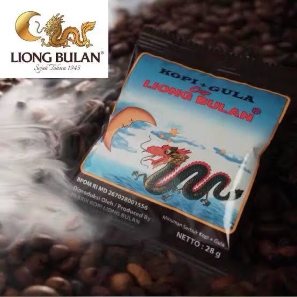 

Kopi liong bukan + Gula 28gr khas bogor 1 pack ( isi 20 renceng )