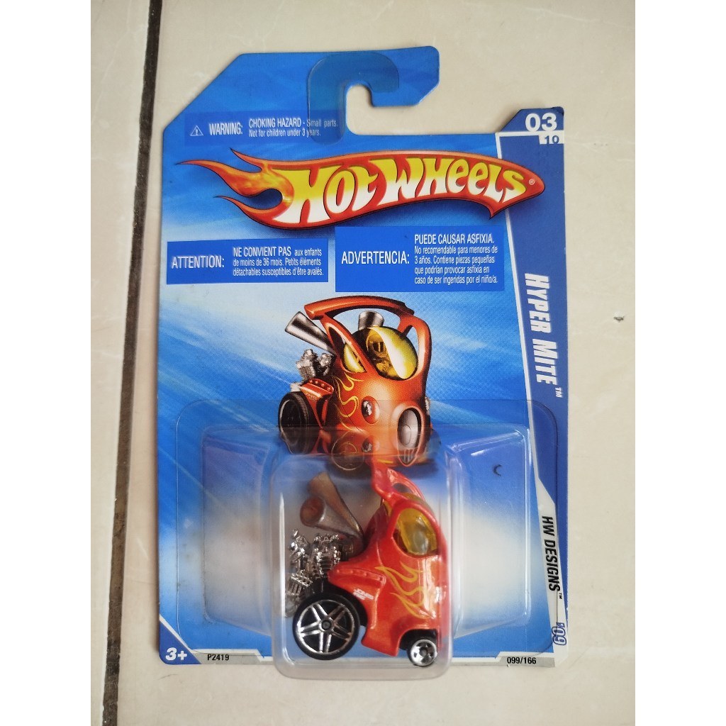 HOTWHEELS REGULAR CARD - HYPER MITE P2419-A814 M G1 ORANGE RARE