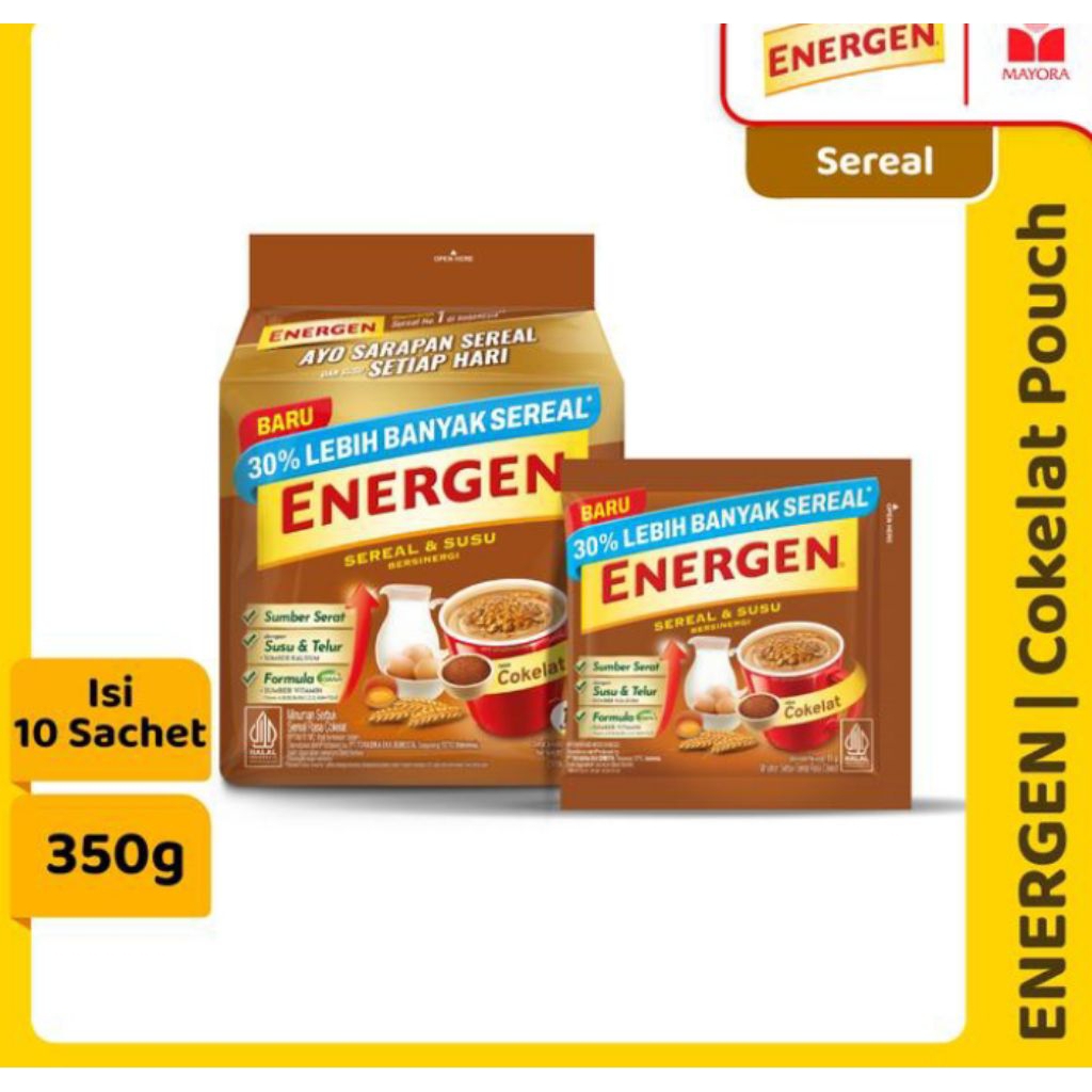 

Sereal Energen Coklat Pouch Isi 10 Sachet