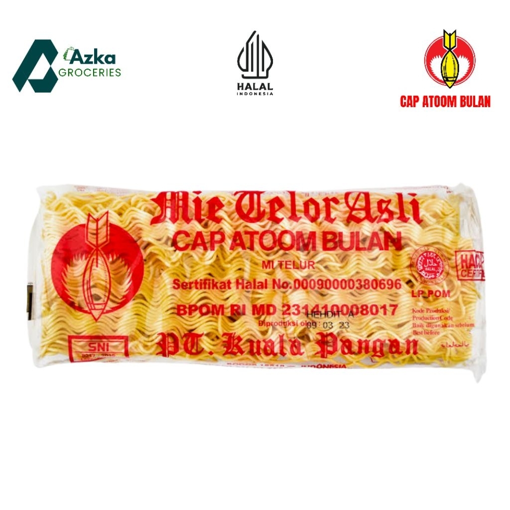 

Mie telor atoom bulan 200grm / mie telor / mie atoom bulan / atoom bulan