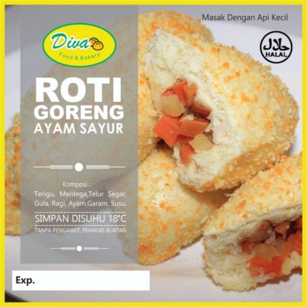 

Roti Goreng DIVA Ayam Sayur Isi 10 Pcs
