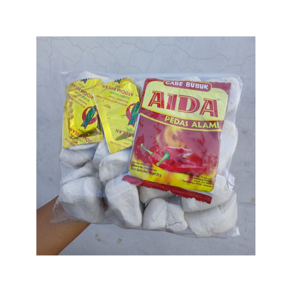 

Basreng mentah kemasan vakum 1 kg free aidan dan atom