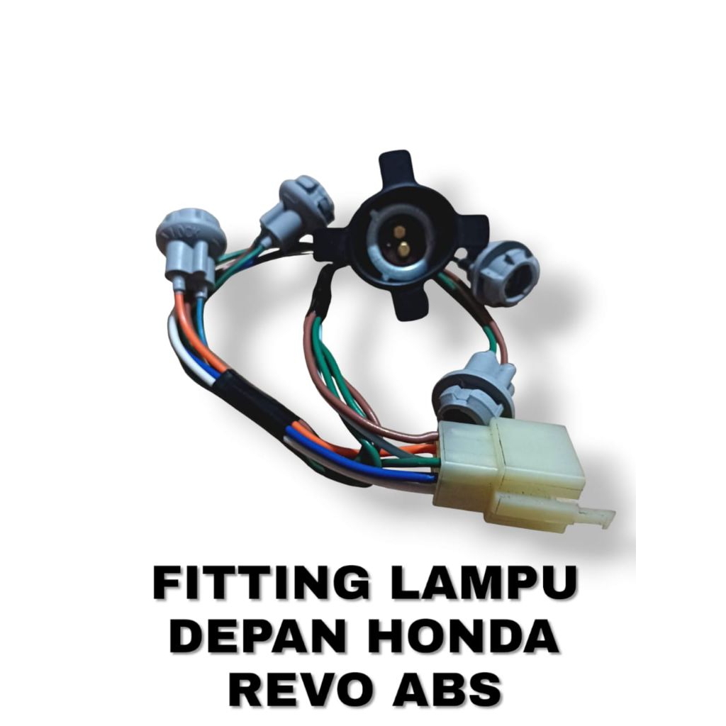 HJM-FITTING LAMPU DEPAN MOTOR HONDA REVO ABS COP SEIN ASSY HONDA REVO ABSOLUTE  SOKET 6 MALE ORIGINA