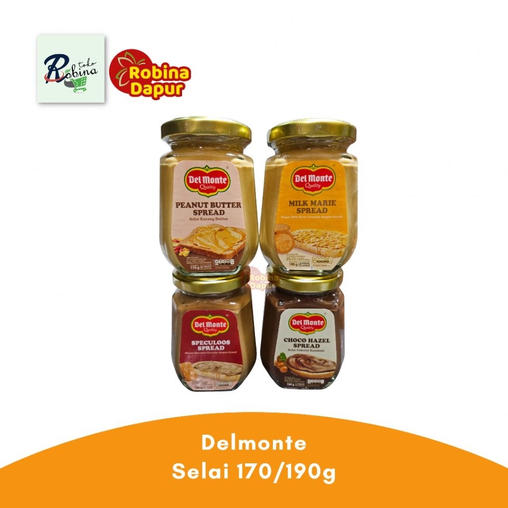 

Delmonte Quality Selai Spread Peanut Milk Choco Hazel Speculoos Jar