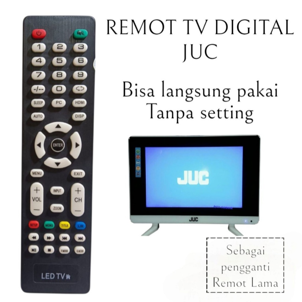 Remot Tv Lcd Led Digital JUC Tanpa settng
