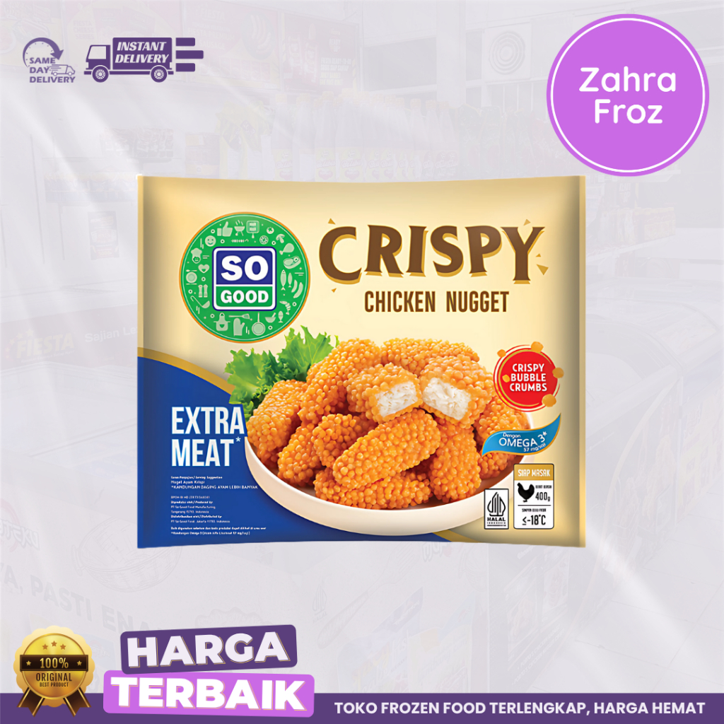 

SO GOOD CRISPY CHICKEN NUGGET 400 GR