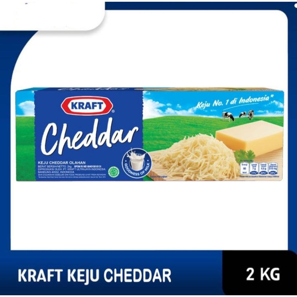 

Keju Kraft Cheddar Box (2 Kg)