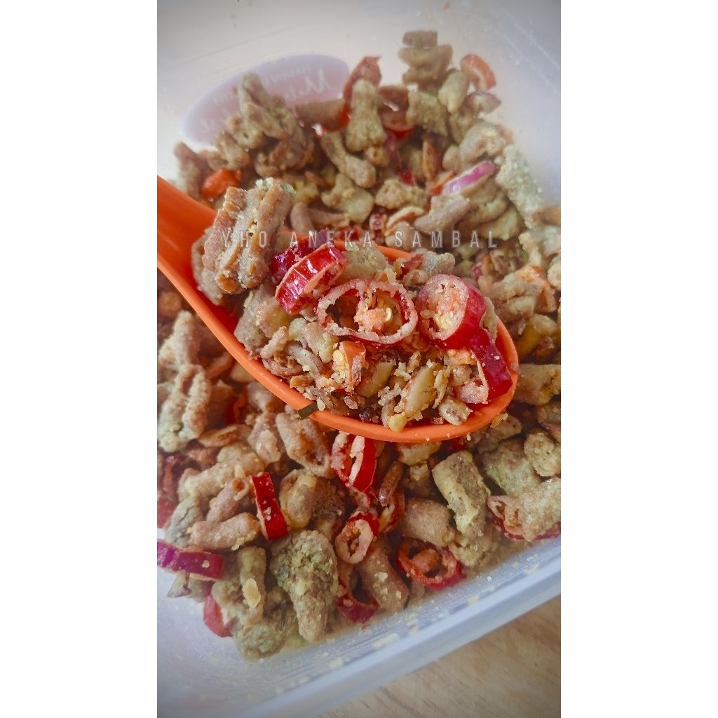 

kremesan usus pedas homemade