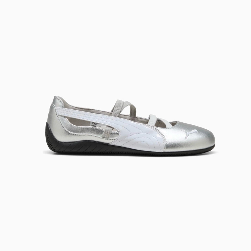 Sepatu Sneakers Wanita Puma Speedcat Ballet White Silver Original 1000% (RESMI STORE)