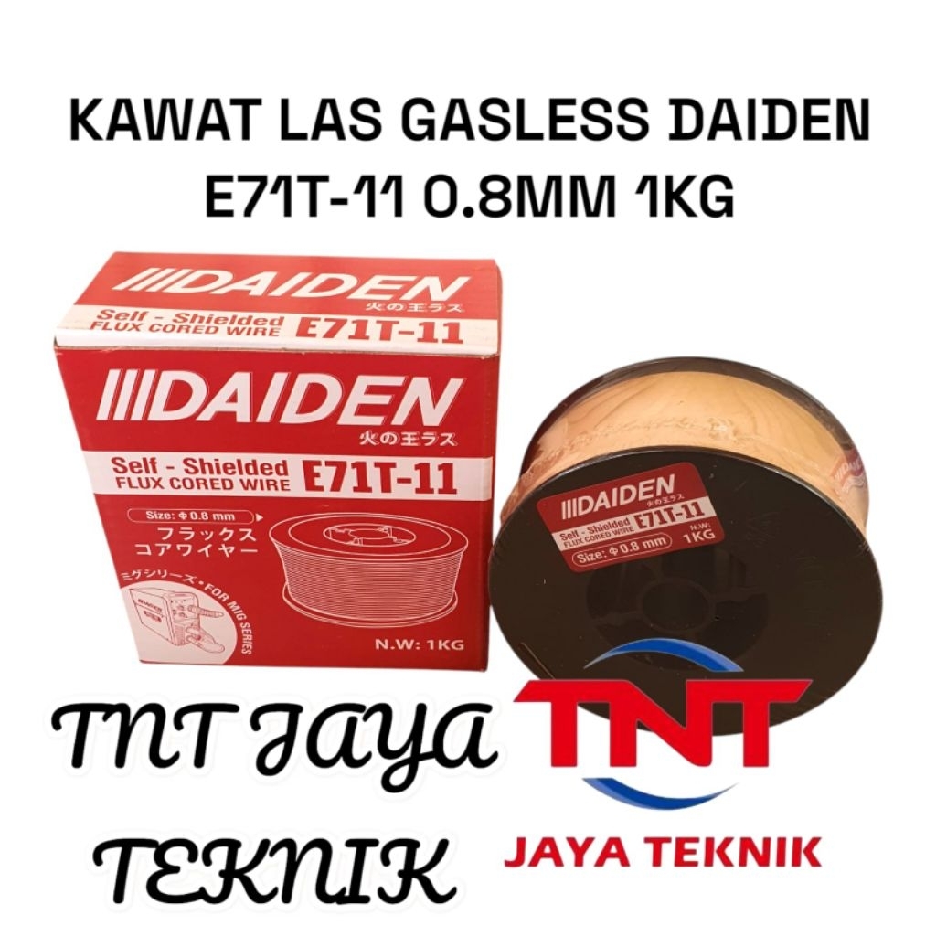 KAWAT LAS FLUX CORE DAIDEN 0.8 MM BUAT DAIDEN MIGI 130 & 135 XL / MIG WIRE FLUX CORE 0.8MM 1KG DAIDE