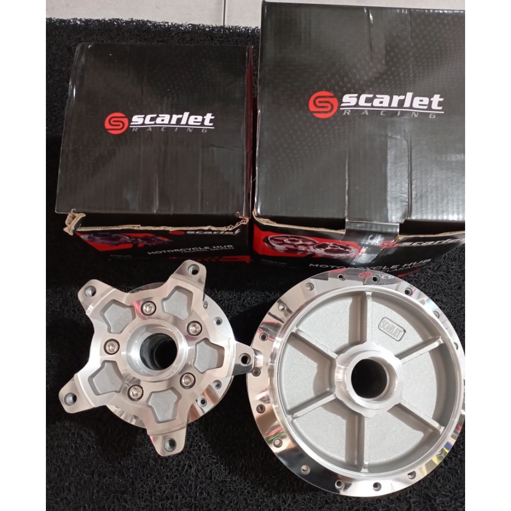 Tromol XSR 155 Depan belakang Crom chrome original Scarlet