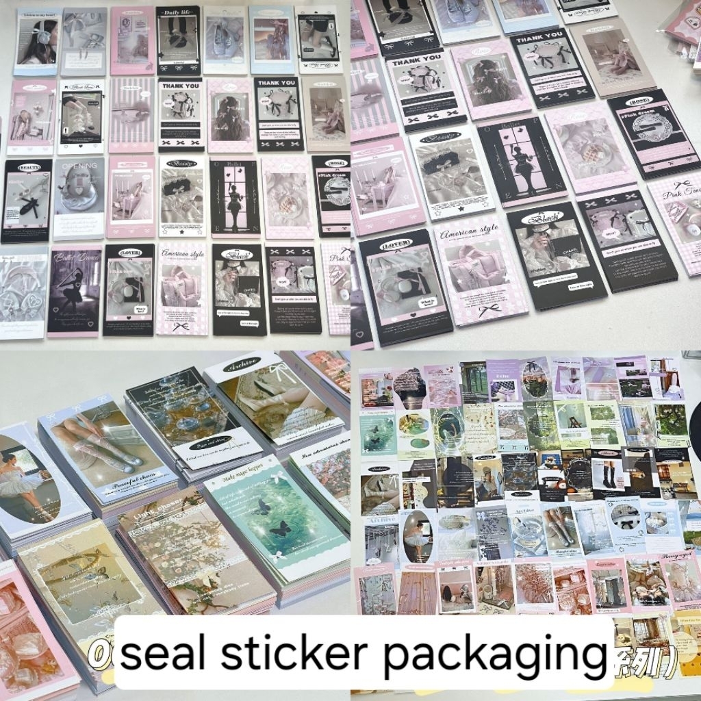 

[baca deskripsi] part. 3 seal sticker packaging stiker packing aethethic ballet nature