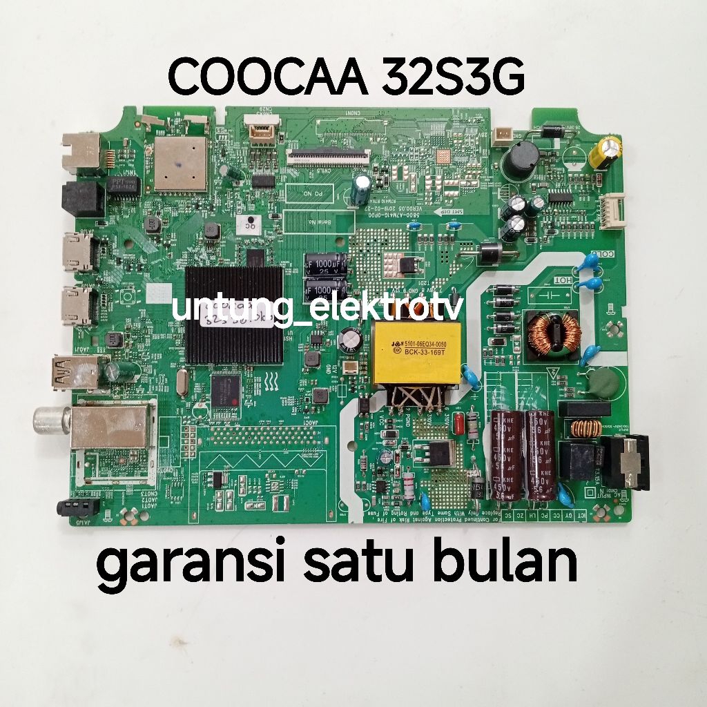 MB TV COOCAA 32S3G MAINBOARD-MOTHERBOARD-MOBO-MODUL MESIN TV COOCAA 32S3G
