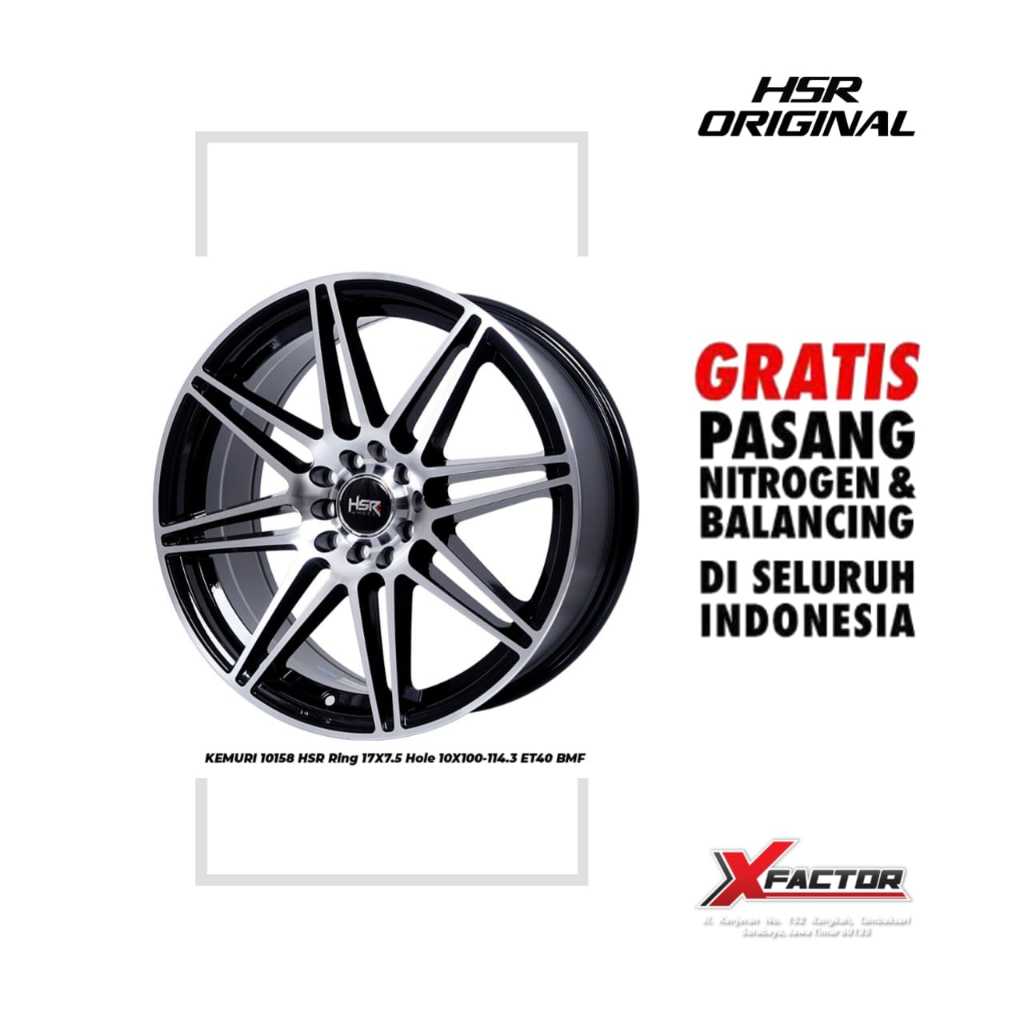 VELG MOBIL HSR R17 HSR KEMURI R17X7,5 H10X100-114,3 ET40 BMF
