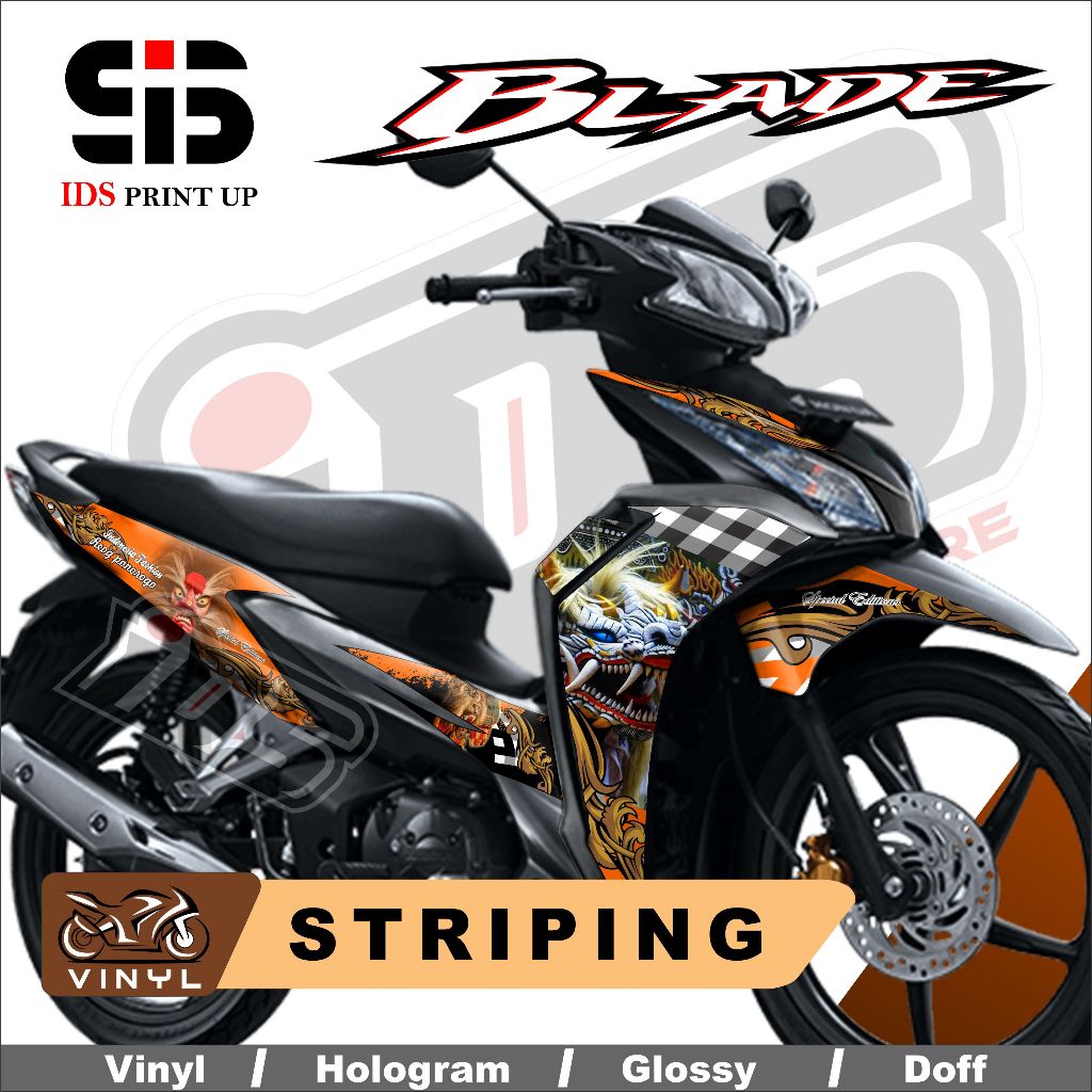 Stiker Blade 110 125 New keren Stiker Motor Blade Striping Blade New Barong