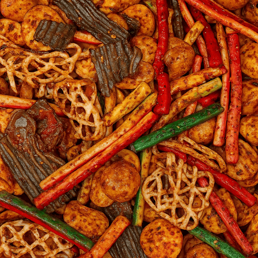 

Kerupuk Seblak Kering Mix Komplit Pedas Gurih 1kg