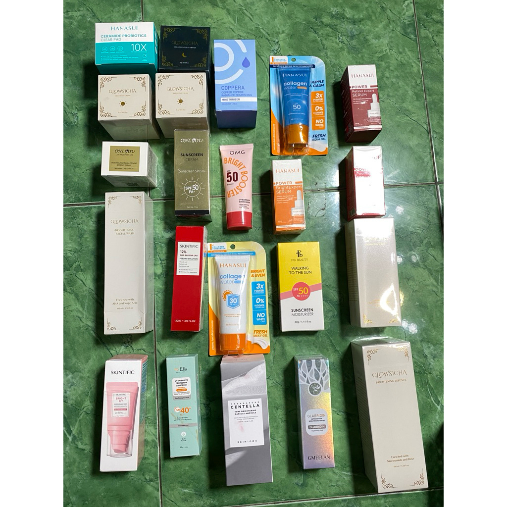 SKINCARE MURAH NEW PRELOVED || skintific skin1004 hanasui glowsicha omg  favbeauty gmeelan coppera