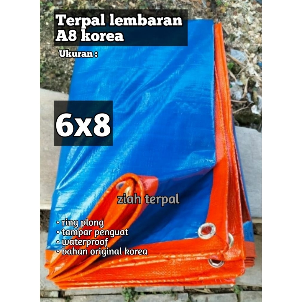 terpal plastik a8 6x8 meter tebal