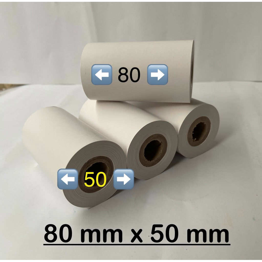 

KERTAS THERMAL PRINTER 80x50 POLOS ( NOT : BISA DIPAKAI DI PRINTER UKURAN 80x80 )