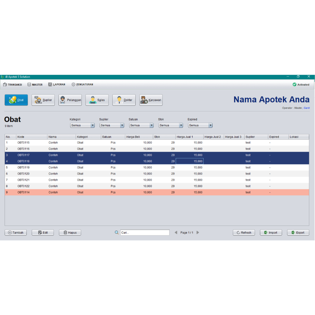 Program Kasir untuk Apotek iB Apotek 5 Solution 5.1 Unlimited PC