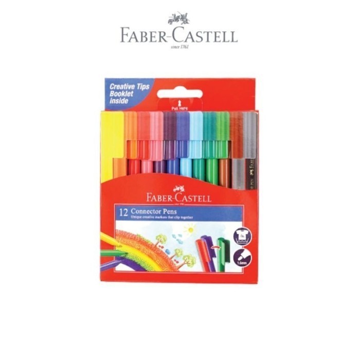 

Faber-Castell 12 Connector Pens - Spidol Warna 12 Warna Cerah