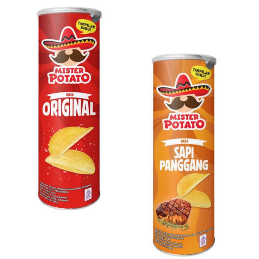 

Mister Potato 106g Rasa Original dan Sapi Panggang / Cemilan / Makanan Ringan / Snack Kentang